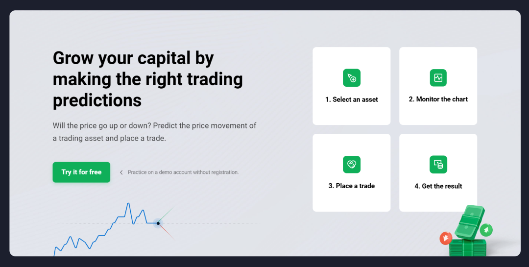 Screenshot of QXbroker process steps